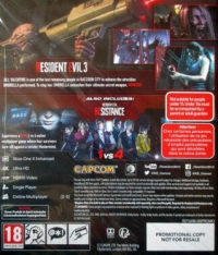 Resident Evil 3 (Not for Resale) Box Art