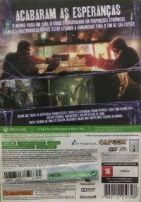 Resident Evil 6 (7892110210348 / black Cuidado text) Box Art