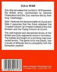 Zulu War Box Art