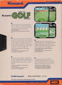 Konami's Golf Box Art