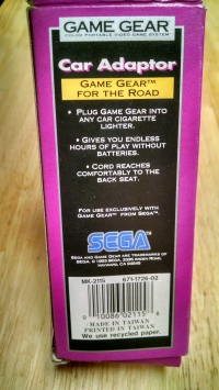 Sega Car Adapter [NA] Box Art