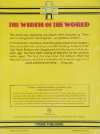 Width of the World, The Box Art