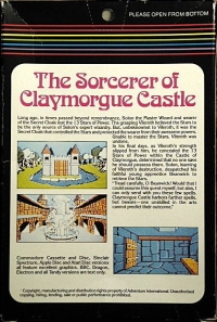 Sorcerer of Claymorgue Castle, The Box Art
