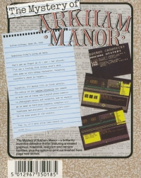 Mystery of Arkham Manor, The Box Art