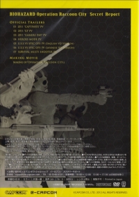 Biohazard: Operation Raccoon City: Secret Report (DVD) Box Art