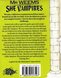 Astonishing Adventures of Mr Weems and the She Vampires, The Box Art