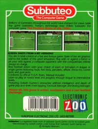 Subbuteo: The Computer Game Box Art