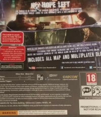 Resident Evil 6 (Not for Resale) Box Art