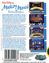 Mickey Mouse: The Computer Game Box Art