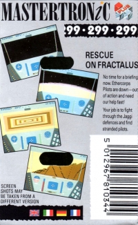 Rescue on Fractalus! (cassette / Mastertronic) Box Art