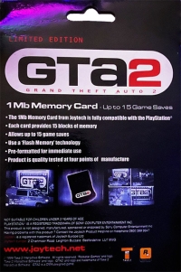 Joytech 1 Mb Memory Card - Grand Theft Auto 2 Box Art