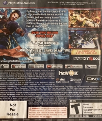Uncharted 2: Among Thieves (Not for Resale) Box Art