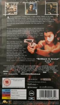 Resident Evil (VHS) [UK] Box Art