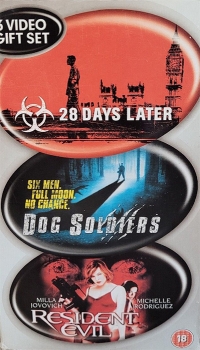 28 Days Later / Dog Soldiers / Resident Evil (VHS) Box Art