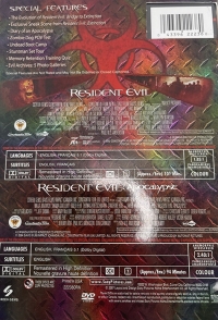 Resident Evil / Resident Evil: Apocalypse - Resurrected Edition (DVD) [CA] Box Art
