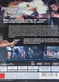 Resident Evil: Apocalypse (DVD / Extended Version / HC082688 / FSK Keine Jugendfreigabe) Box Art