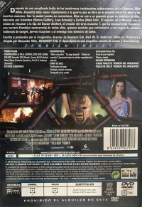 Resident Evil 2: Apocalipsis (DVD / Columbia Tristar Home Entertainment) Box Art