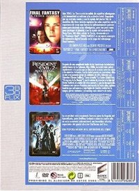 Final Fantasy: Le Fuerza Interior / Resident Evil 2: Apocalipsis / Hellboy (DVD) Box Art