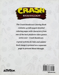 Crash Bandicoot Adult Coloring Book Box Art