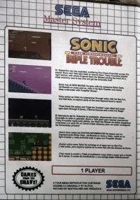 Sonic the Hedgehog: Triple Trouble Box Art