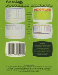 Football Manager (green cover) Box Art