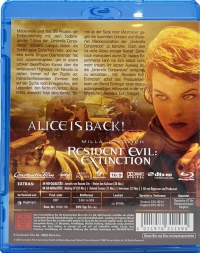 Resident Evil: Extinction (BD / FSK back rating) Box Art