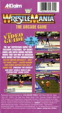 WWF Wrestlemania: The Arcade Game (VHS) Box Art