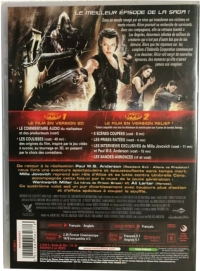 Resident Evil: Afterlife 3D - Metropolitan Édition Collector 2 DVD (DVD / Warner Home Video France) Box Art