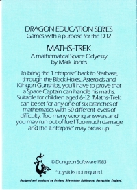 Maths-Trek Box Art