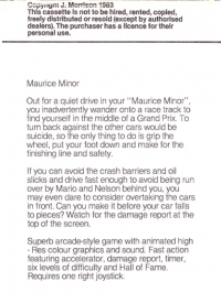 Maurice Minor Box Art