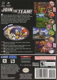 Sonic Heroes - Player's Choice Box Art