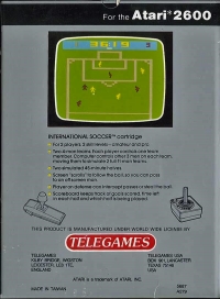 International Soccer (Telegames) Box Art