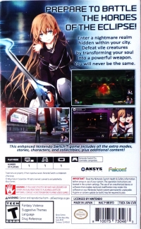 Tokyo Xanadu eX+ Box Art