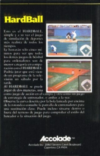 HardBall (cassette) [ES] Box Art