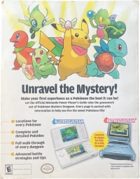 Pokémon Mystery Dungeon (Nintendo Power / barcode front) Box Art