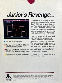 Donkey Kong Junior (burgundy box / 1987) Box Art