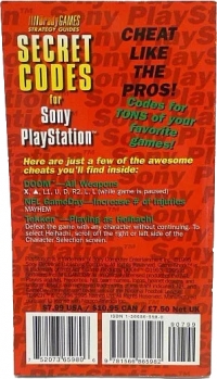 Secret Codes for Sony PlayStation (1-56686-598-0) Box Art