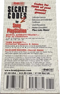 Secret Codes 2 for Sony PlayStation Box Art