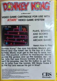 Donkey Kong (yellow case) Box Art