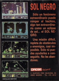 Sol Negro (disk) Box Art