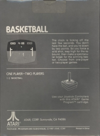 Basketball (gray box / 1987) Box Art