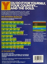 Activision Decathlon, The (black label) Box Art