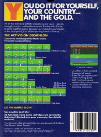 Activision Decathlon, The (white label) Box Art