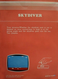 Skydiver (orange box) Box Art