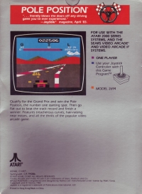 Pole Position (1988) Box Art