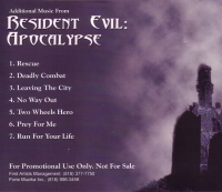 Additional Music from Resident Evil: Apocalypse Box Art