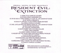 Resident Evil: Extinction Original Motion Picture Soundtrack Advance Box Art