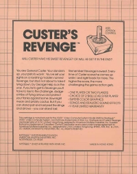 Custer's Revenge Box Art