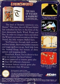 Ironsword: Wizards & Warriors II Box Art