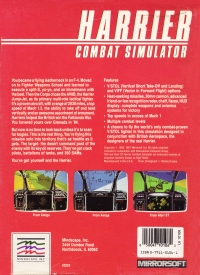 Harrier:  Combat Simulator Box Art